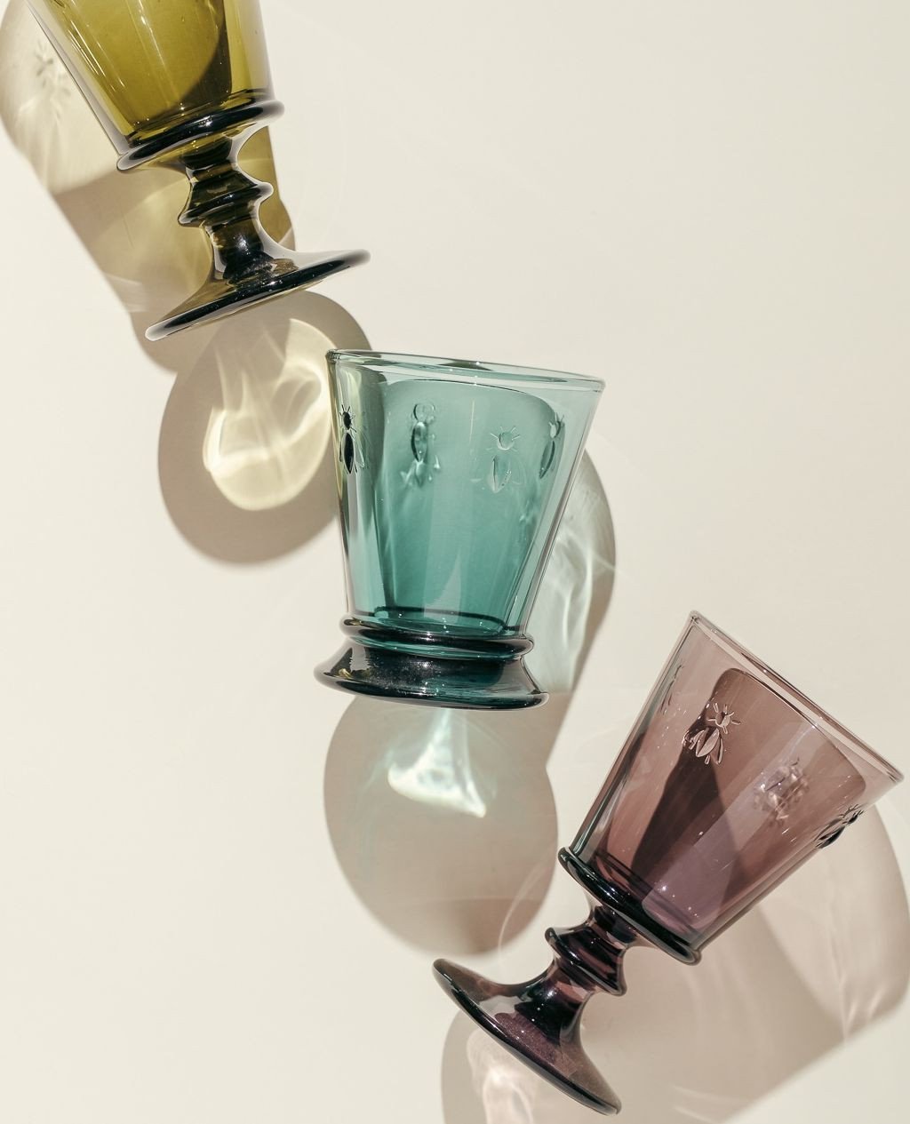 The legendary "Bee" glassware by La Roch&egrave;re, the oldest glass factory in France, is a study in classic French design and whimsy. Find this beautiful collection in our Retail Emporium.⁠
⁠
#beeglasses #larochere #leparc⁠