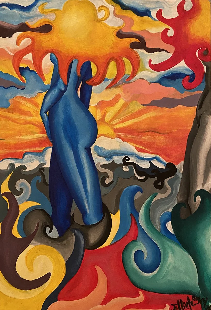 Valley of the Shadow of Life | 
Gouache on Paper, 12 x 9 in
2013 ( Reworked in 2020) 
