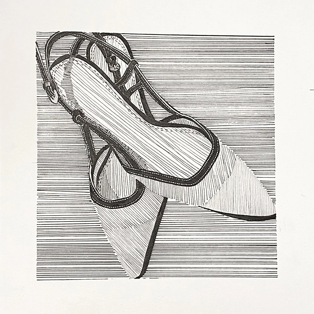 Shoes 2 |
Micron pen on 8" x 8" paper, 2020
