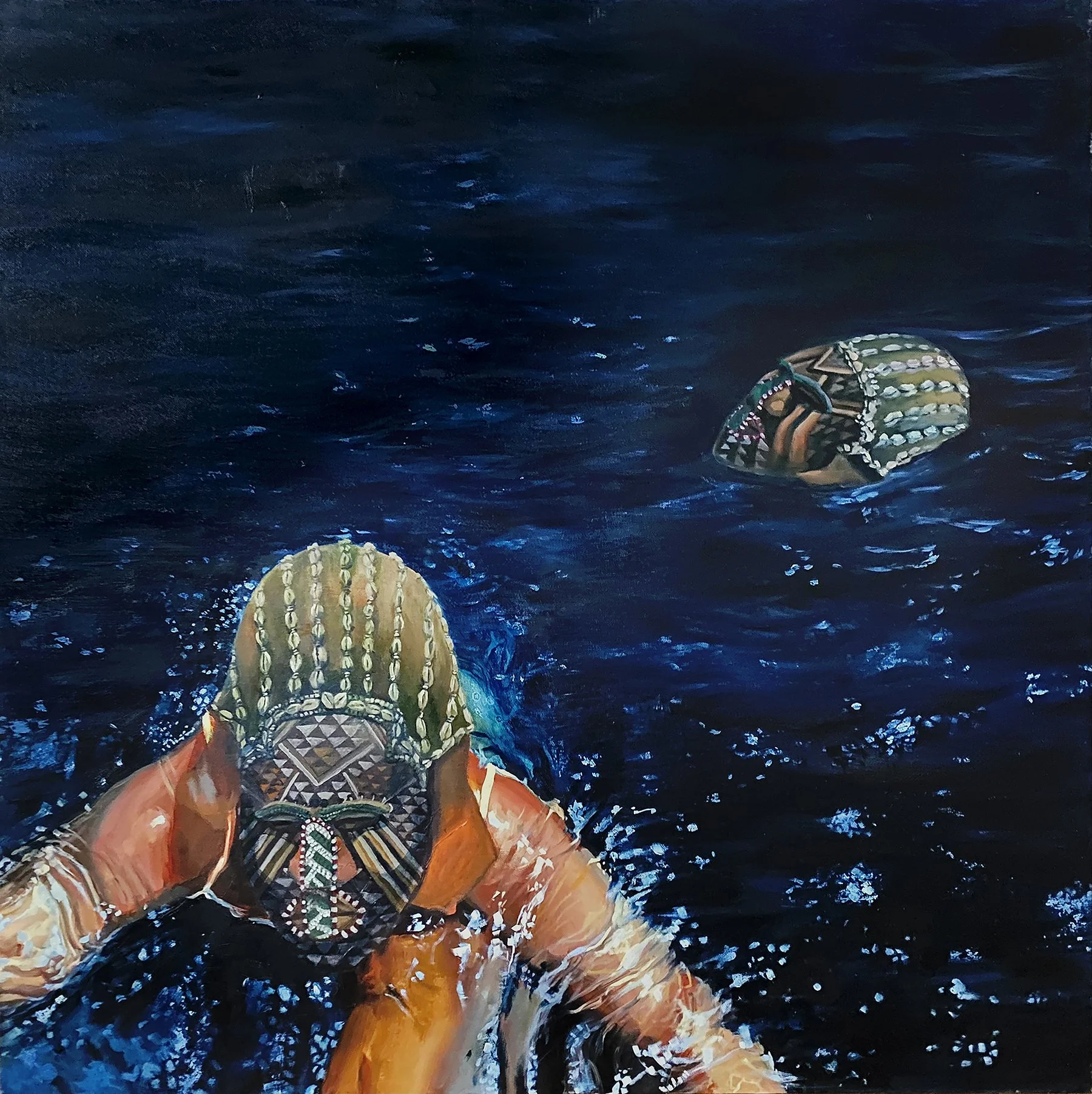 Deep Waters | Oil on Canvas, 36 x 36 in, 2023