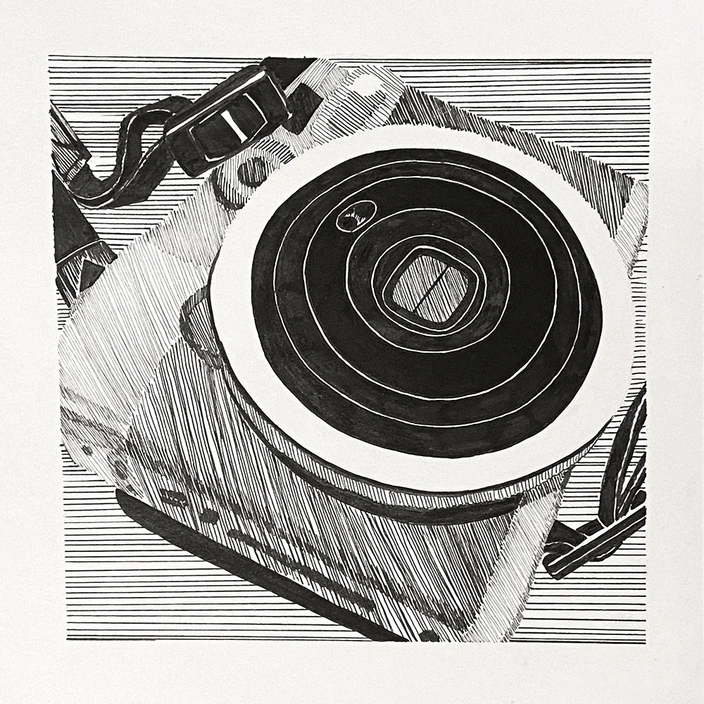 Camera 2 |
Micron pen on 8" x 8" paper, 2020