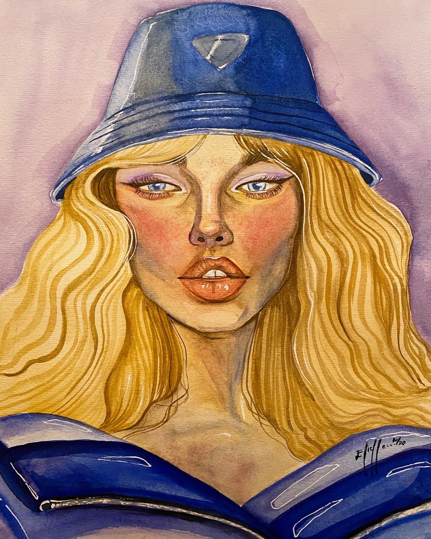 Blue |
Watercolor on Paper, 12 x 9 in, 2020
