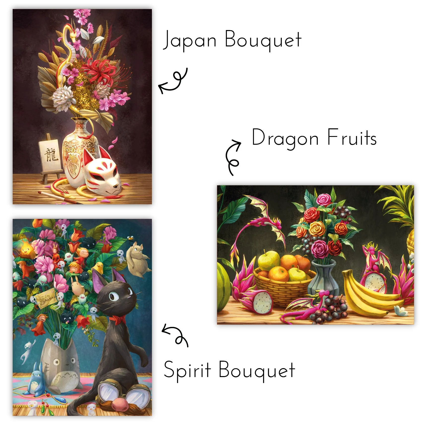 Mockup - Tiny Spirits - A5 Prints - Overview.jpg