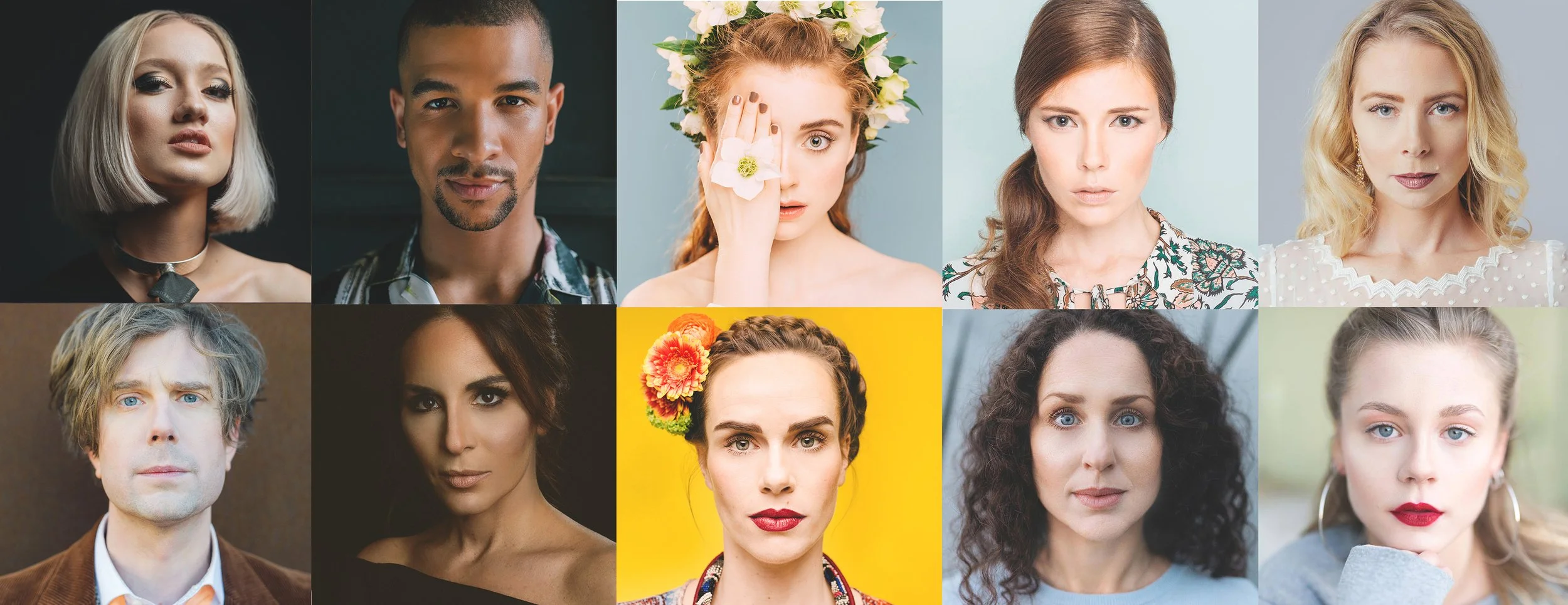 Porträttfotografi av svenska skådespelare, artister och kulturprofiler, däribland Fanny Klefelt, Happy Jankell, Julia Dufvenius, Alexandra Rapaport, Lina Englund, Sara Sommerfeld, Timo Räisänen och Molly Nutley. Fotografierna är tagna av den prisbelö