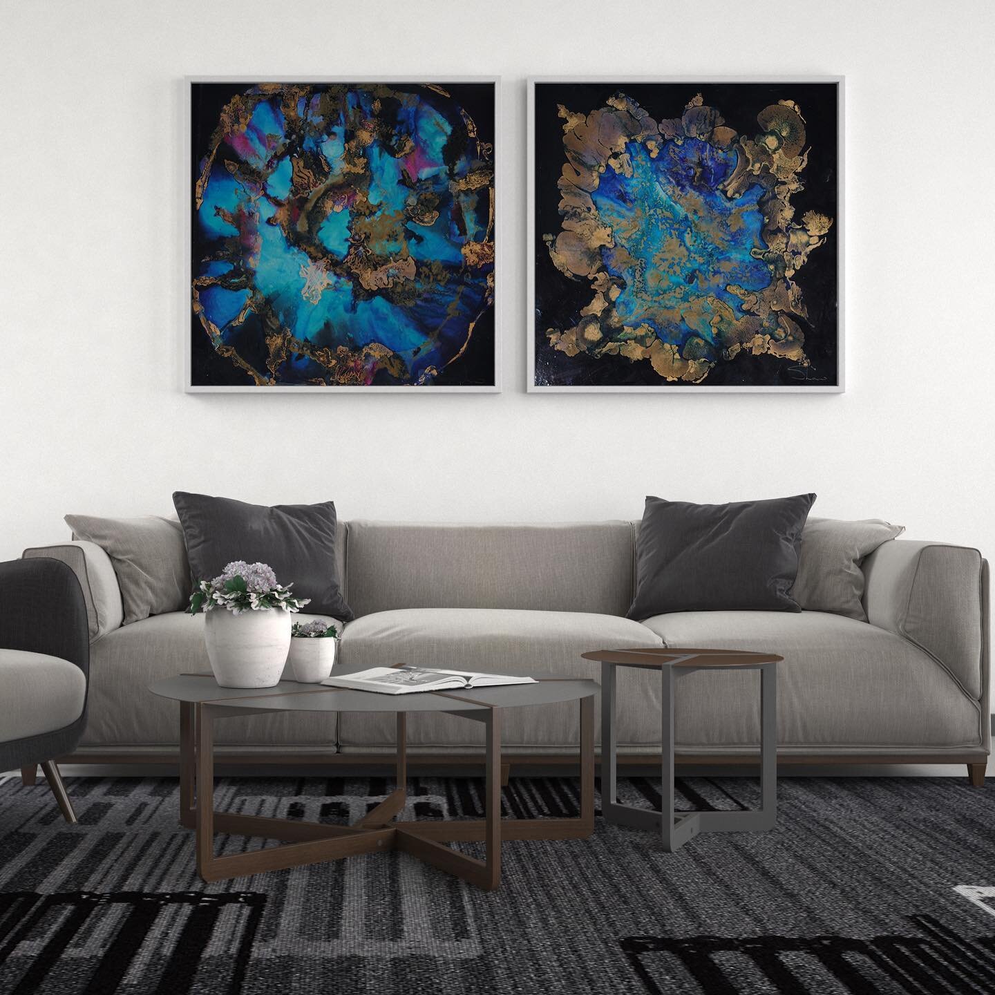 An array of blues, golds, purples and blacks.

Prints are available to buy on the website and custom sizes can be made available on request, link in bio to find out more.

#abstactartforsale #abstractlandscapes #abstractogram #landscapeartist #landsc