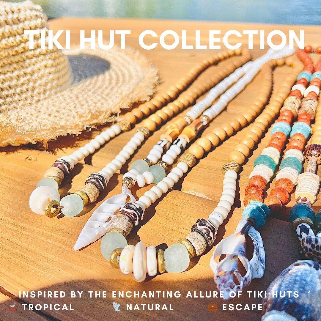 🗿 Introducing our Tiki Hut Necklace Collection!

🌺 Dive into the tropical vibes with these beautifully crafted necklaces inspired by the enchanting allure of tiki huts

🏝️ Each piece captures the essence of island life, featuring organic, natural 