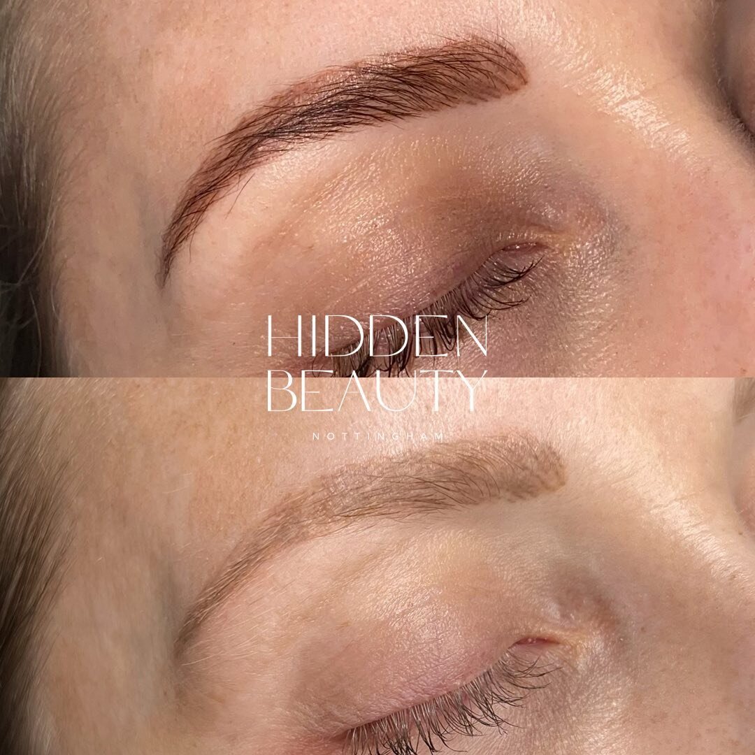 WOW. SEE CAPTION 😍 ✨👏🏼

What a journey this has been, just 4 sessions later! Let me talk you through it&hellip;. My dear client mentioned to me on her regular lami appt that she was going to get a top up on her brow tattoo before she moves. Me bei