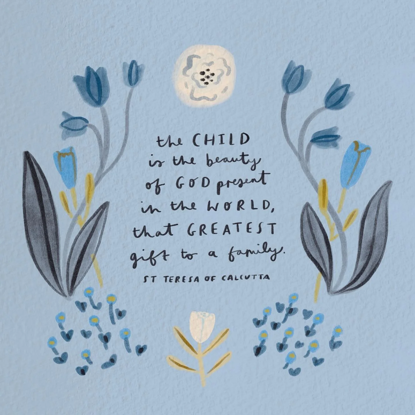 What a wonderful way to describe the gift of a child 👧 

Our little Michael would have turned one around about now. Instead, we continue to trust in the hope that our Merciful Father has him safe in His arms, and rejoice in the gift of our beautiful