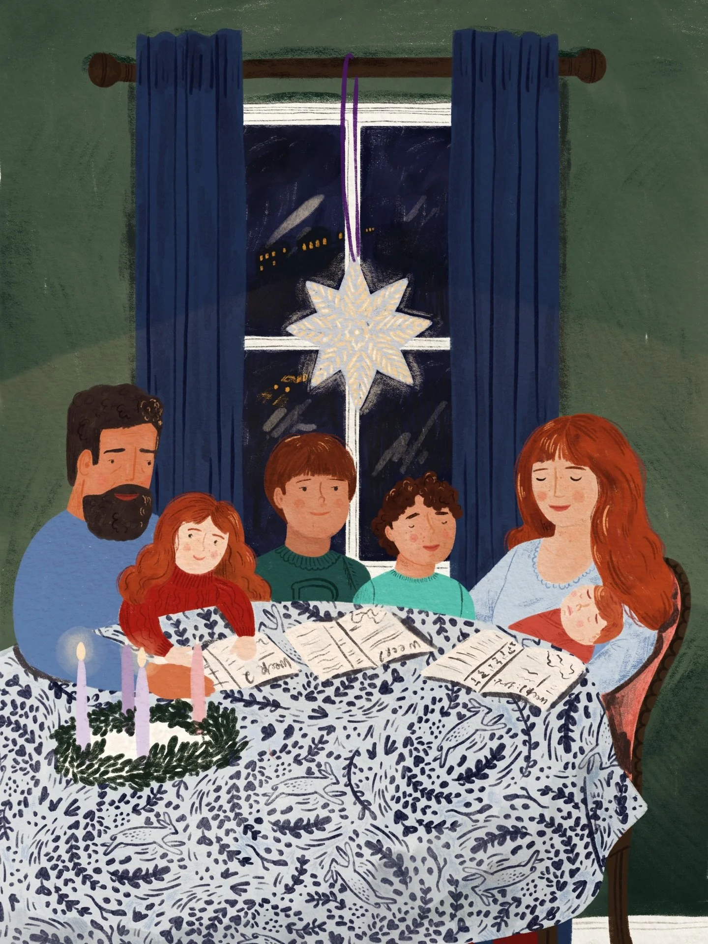 &ldquo;It is the beautiful task of Advent to awaken in all of us memories of goodness and thus to open doors of hope.&rdquo; &ndash; Pope Benedict XVI. 🌲📖

I love this illustration I did a few years ago for an Advent devotional! The wall colour is 