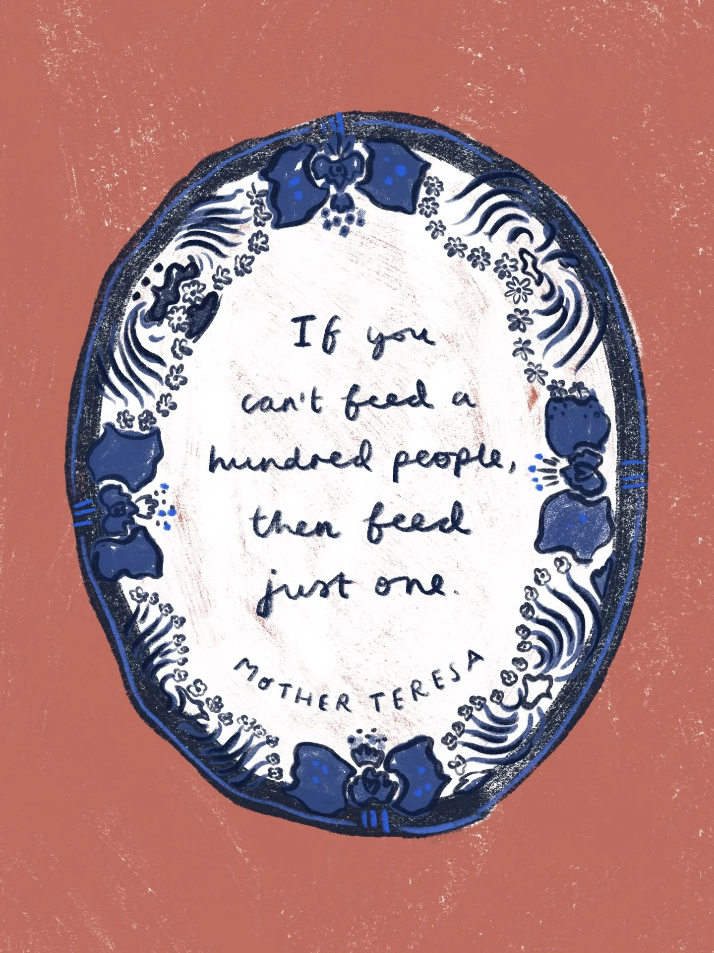 Encouragement on a plate 🥰

I love this advice from Mother Teresa&hellip;it reminds us that it doesn&rsquo;t have to be all or nothing. That&rsquo;s not how God works. He sees our earnest efforts, just like how He saw the widow giving her last penny