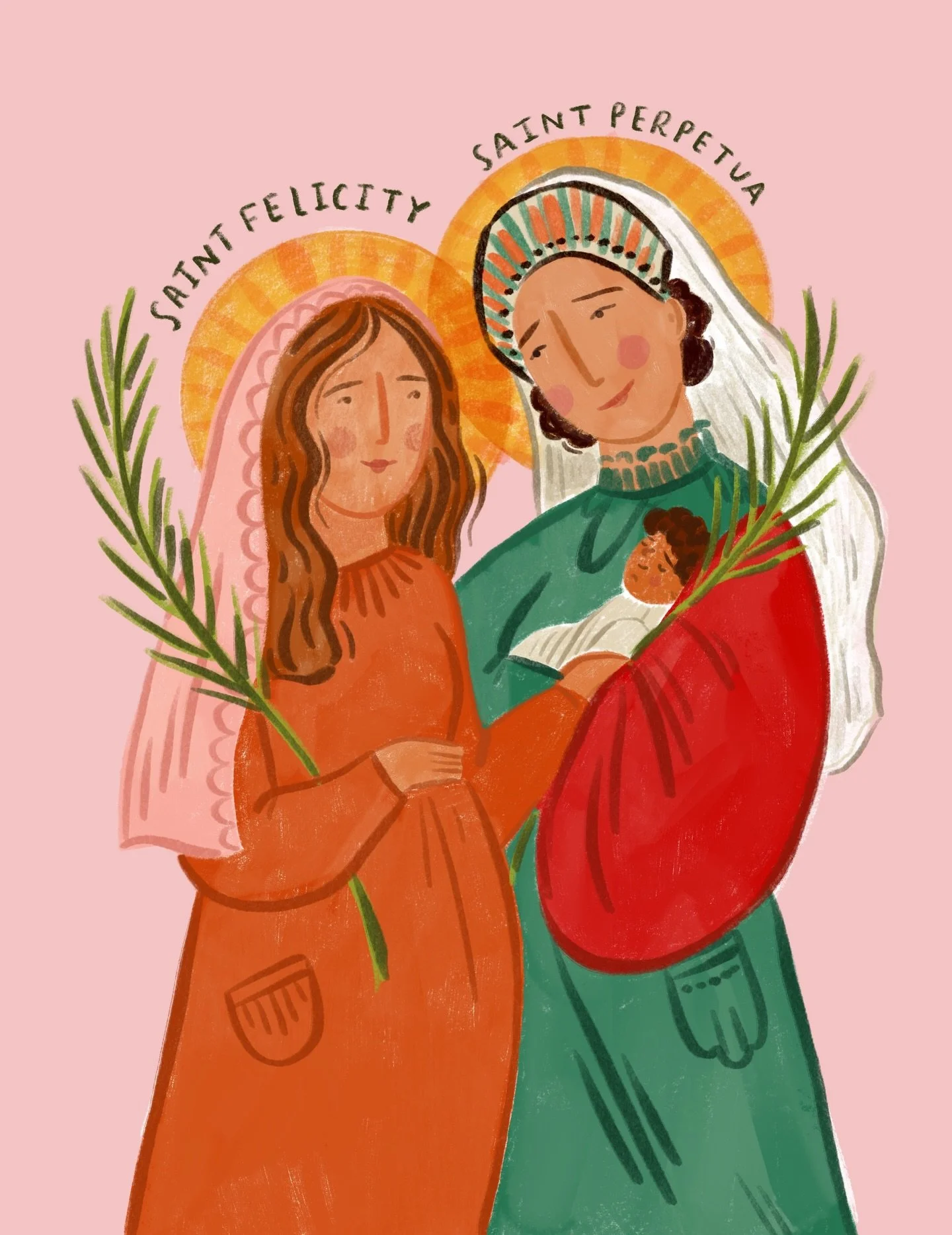 Saints Perpetua and Felicity 🌿

These two women of God were martyred at Carthage in the Third Century AD. Felicity, a slave girl, was thought to have been pregnant at the time. Perpetua, a noblewoman, was nursing her baby. Like all of the martyrdom 