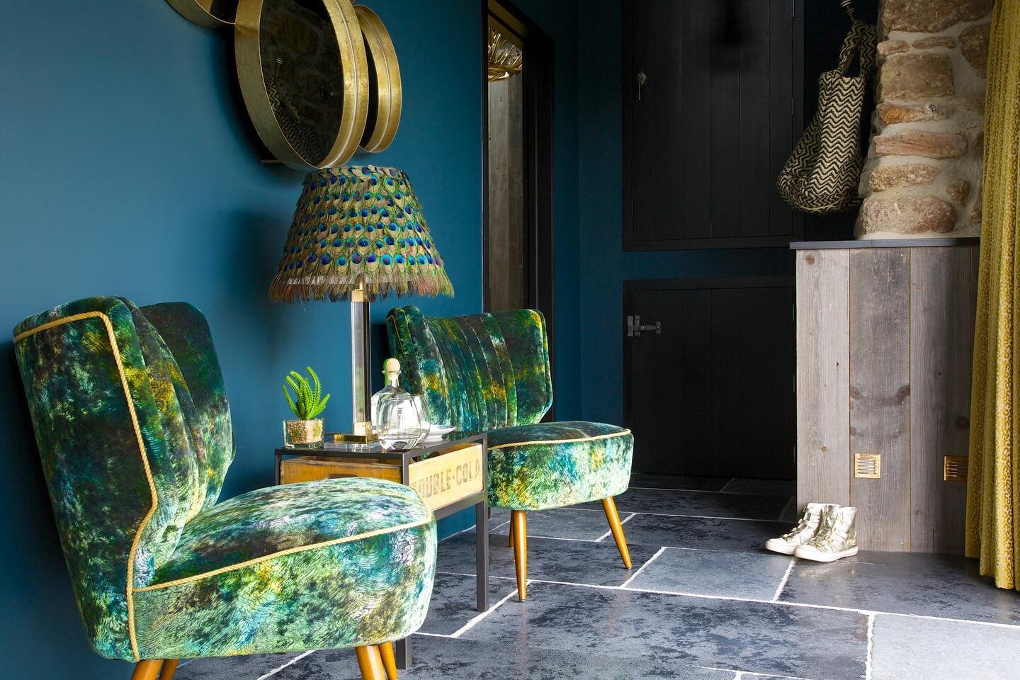 I can&rsquo;t tell you how many times we have used this fabulous paint colour by the talented @abigailahern it&rsquo;s an absolutely firm favourite&hellip; and yes I am ready to sit here and sip a cocktail at these chairs later.. it is Friyay! Happy 