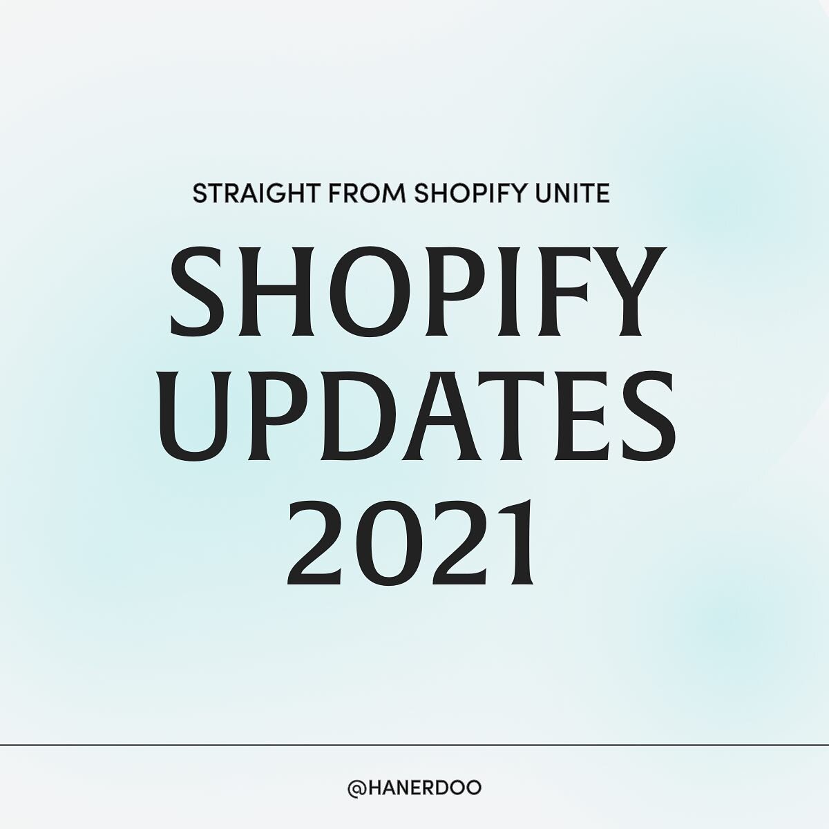 Exciting announcements from Shopify! 🥳  Yesterday Shopify Unite happened, the annual Shopify conference where they made exciting announcements about what&rsquo;s arriving to Shopify NOW!  The most exciting announcement was Online Store 2.0 which is 