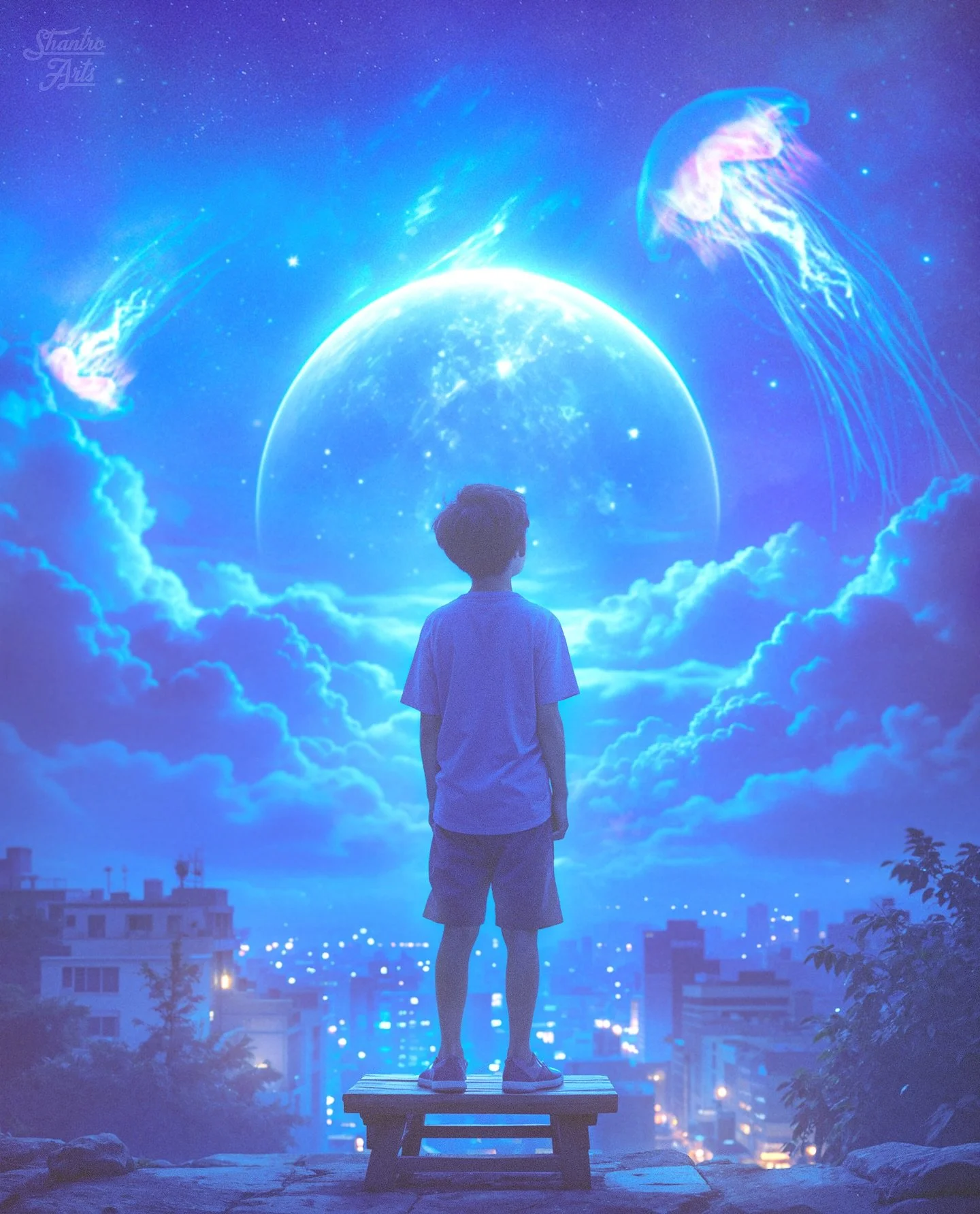 &ldquo;𝗦𝘁𝗮𝗿𝗴𝗮𝘇𝗲𝗿&rsquo;𝘀 𝗱𝗿𝗲𝗮𝗺&rdquo;
&bull;
A child, a universe, and a moment of imagination. Sometimes, all you need to do is look up.
&bull;
&bull;
🌌🌎
&mdash;&mdash;&mdash;&mdash;&mdash;&mdash;&mdash;&mdash;&mdash;
𝗠𝗮𝗱𝗲 𝗶𝗻: 