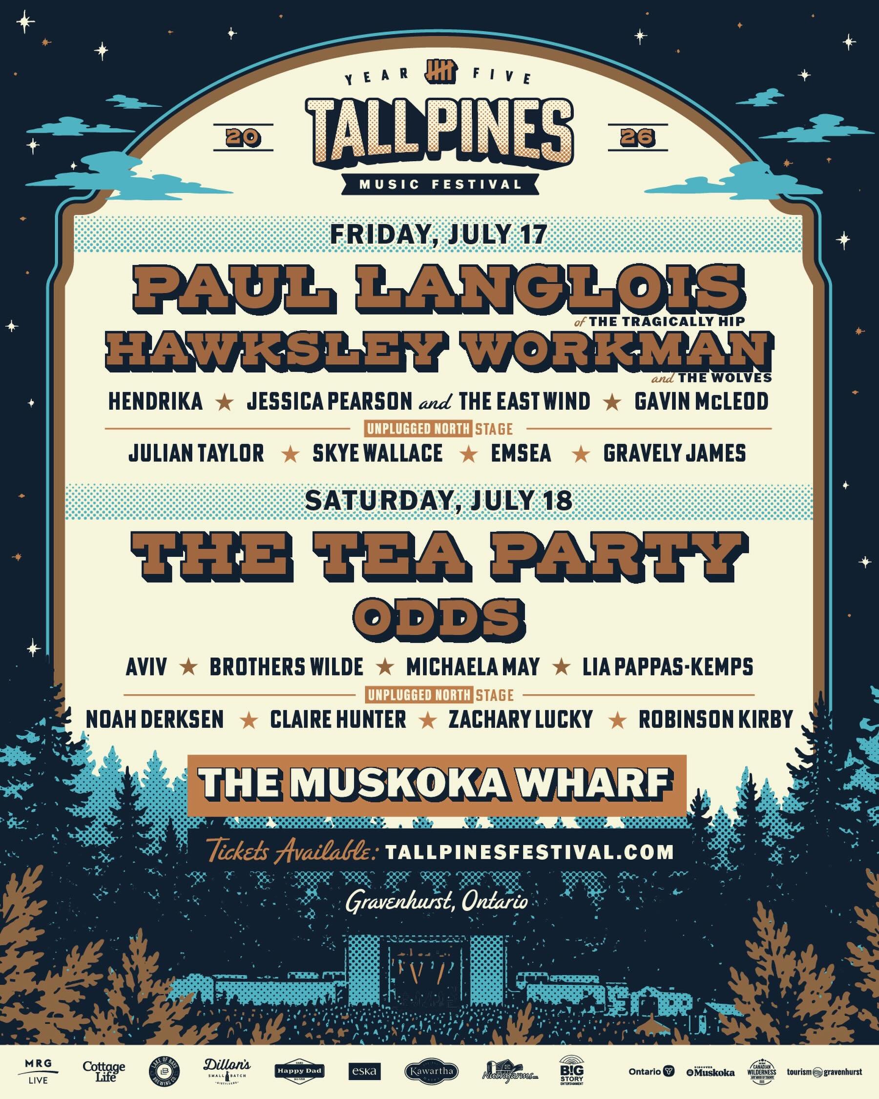 Join us July 17&ndash;18 at The Muskoka Wharf for an unforgettable weekend of music, food, and lakeside summer vibes.

🎟 Buy tickets locally at:
@curriesmusic @therecordshoppe @bsidebracebridge 

#TallPinesFestival #TallPines2026 #Muskoka #OntarioMu