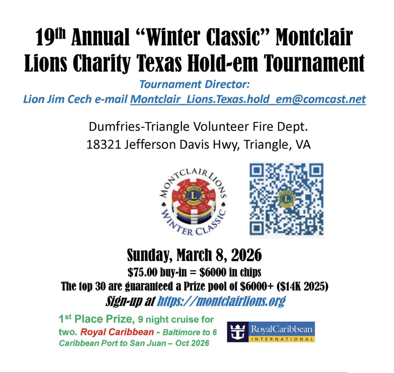 19th Annual "Winter Classic" Charity Texas Hold-em Tournament