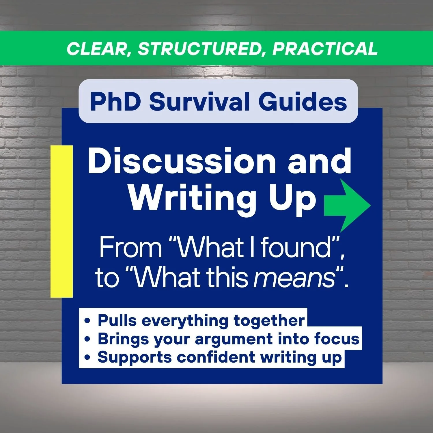 Discussion and Writing Up PhD Survival Guide