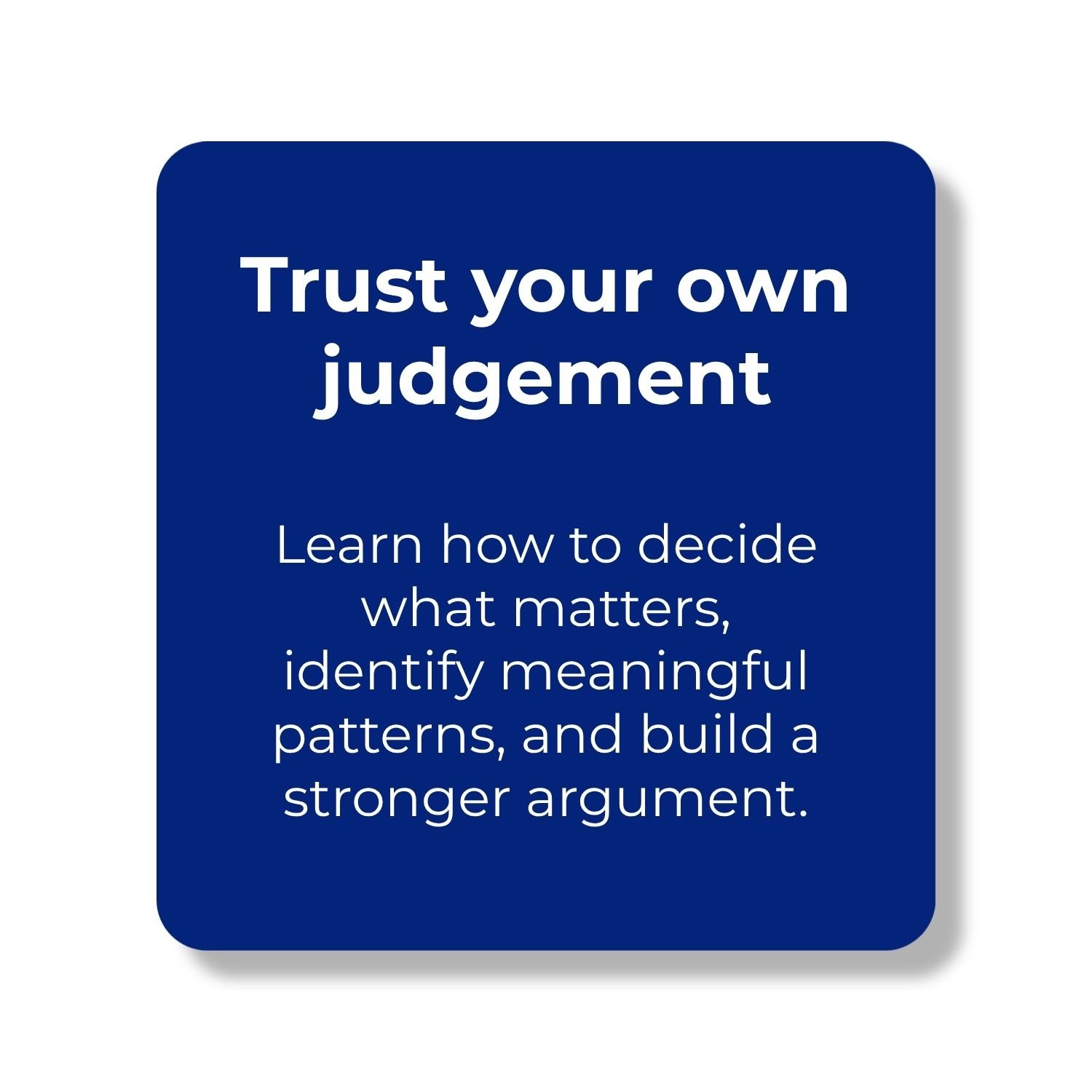 Graphic explaining how the guide helps qualitative PhD researchers develop academic judgement by deciding what matters, identifying meaningful patterns and building a stronger argument.