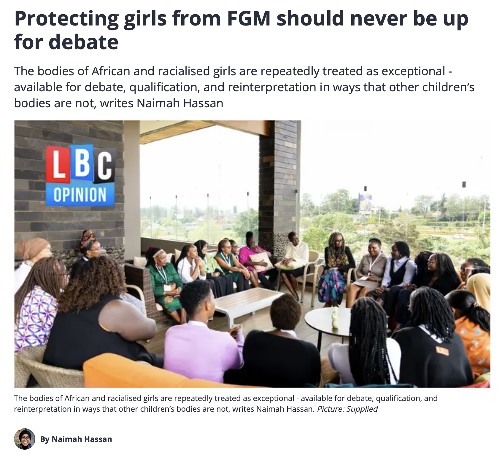 Opinion by Naimah Hassan on LBC News