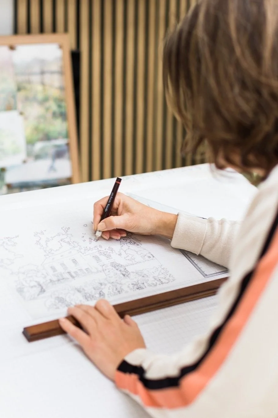 Sketching the garden design