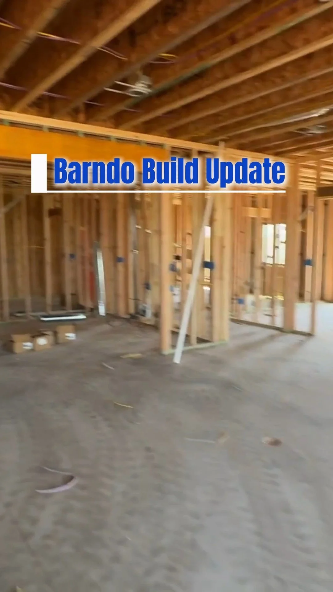 🚧 Barndo Build Update! 🚧
The inside framing is DONE and we finally get to walk through and really see the layout taking shape!
We even took the drone up for a bird’s-eye view so you can check out how this beauty is coming together from the o