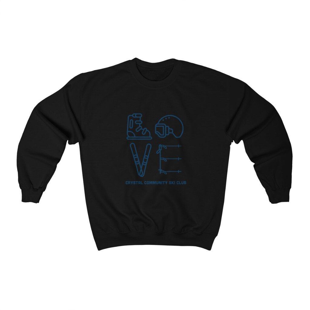 Love to Ski - Unisex Heavy Blend™ Crewneck Sweatshirt — Crystal Community  Ski Club
