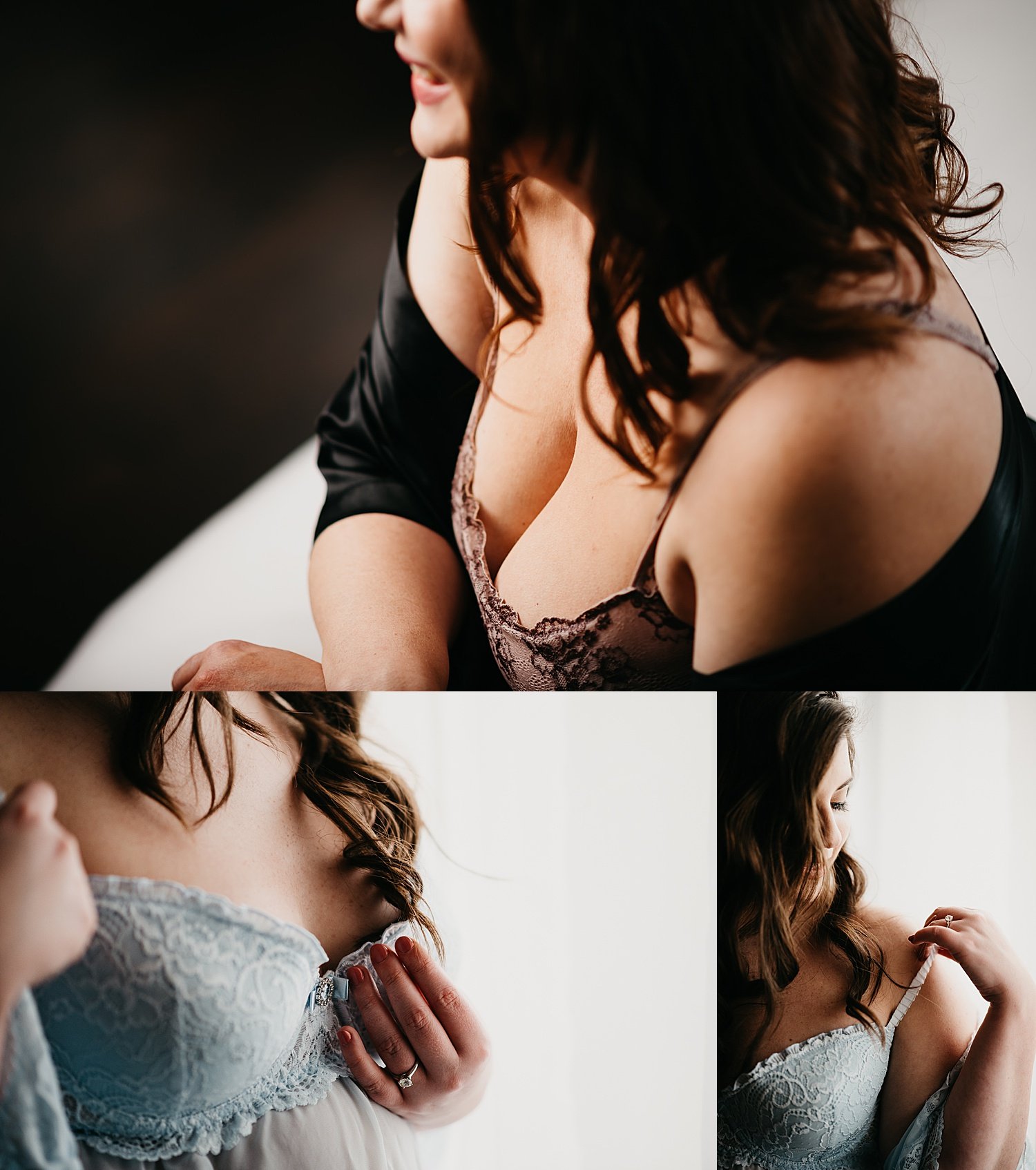  tips for picking your boudoir photographer session while woman wearing lace lingerie  