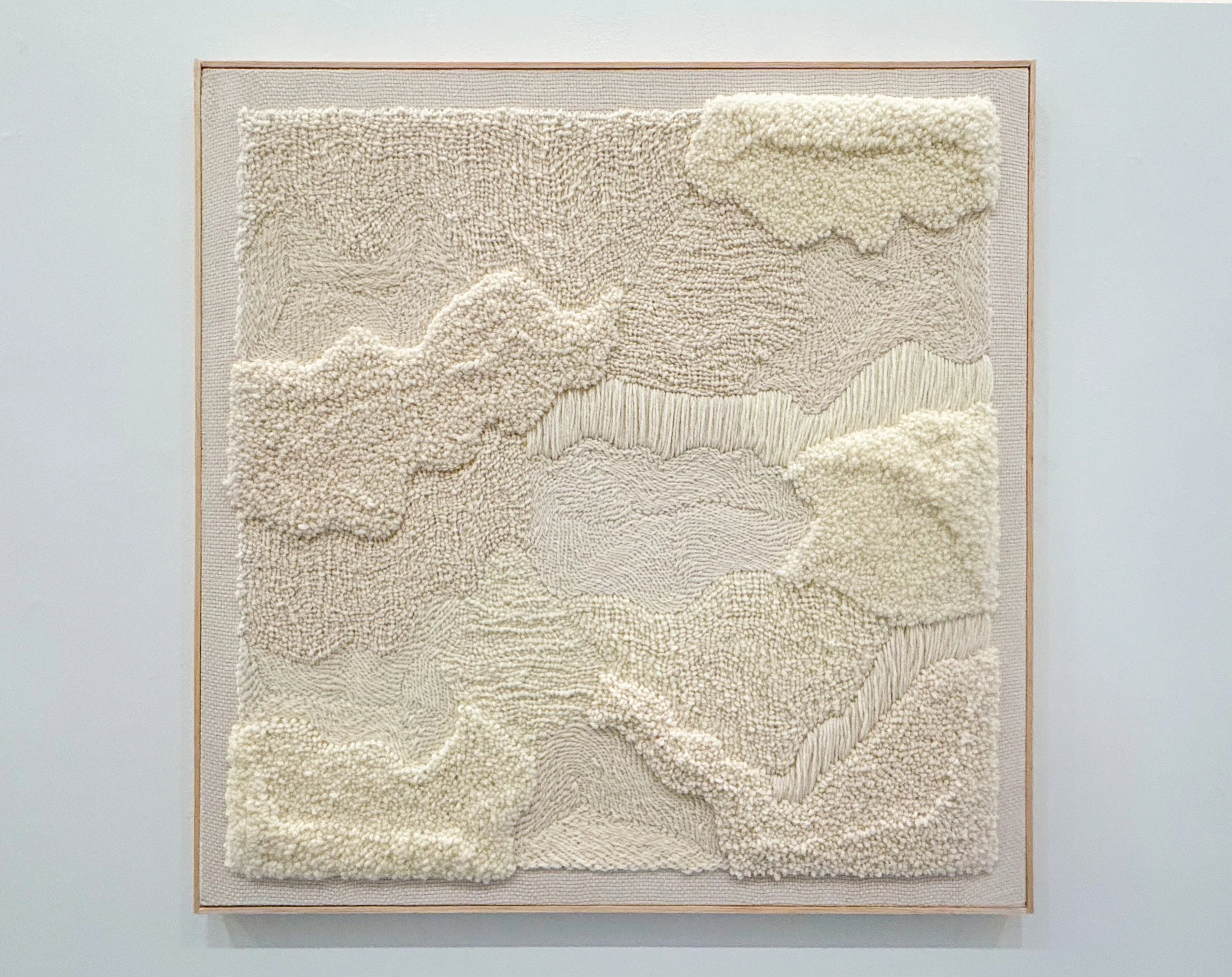 Relief Map White No. 1 •
Wool and Acrylic Yarn •
30 x 30" 