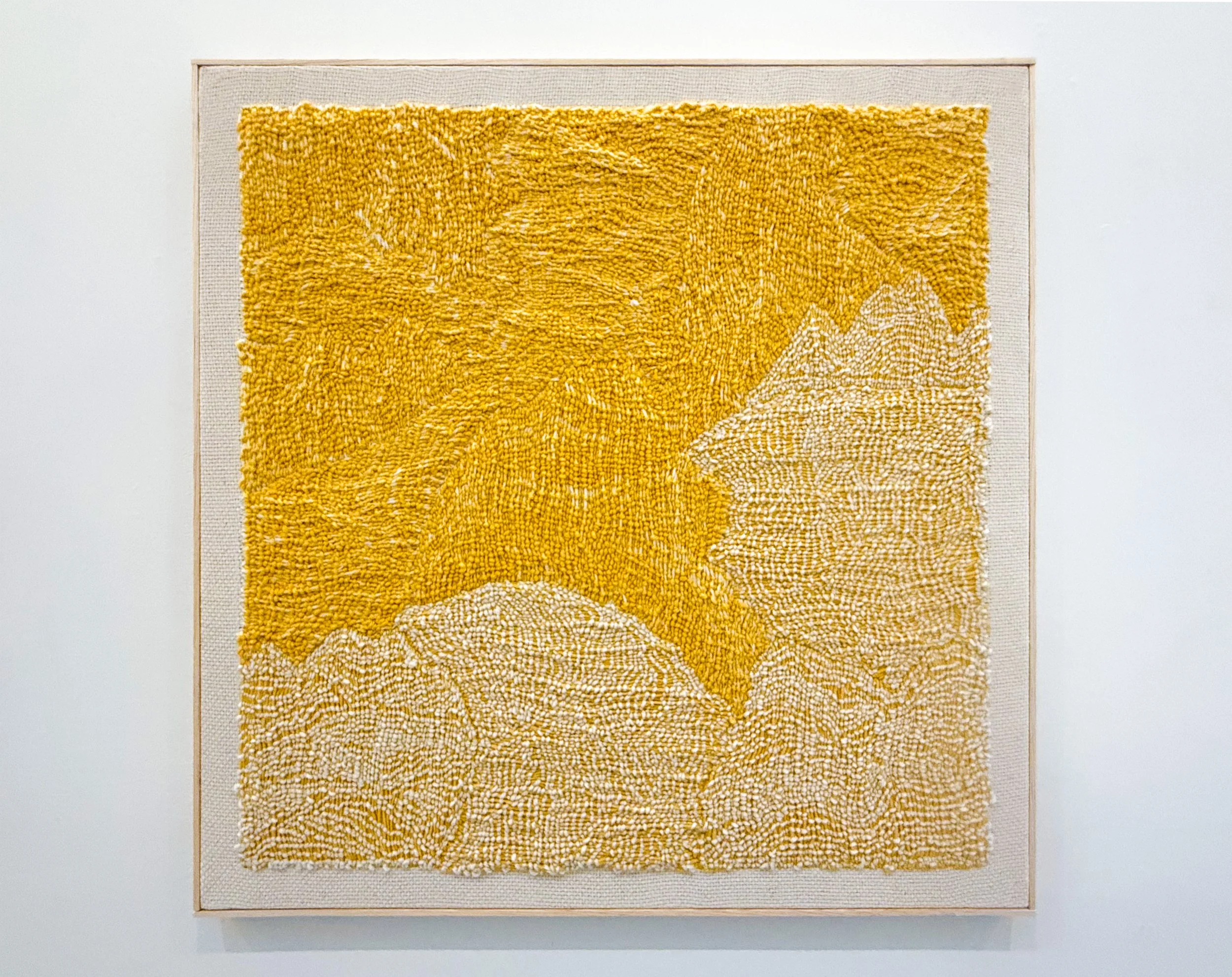 Relief Map Yellow No. 1 •
Wool and Acrylic Yarn •
30 x 30"  