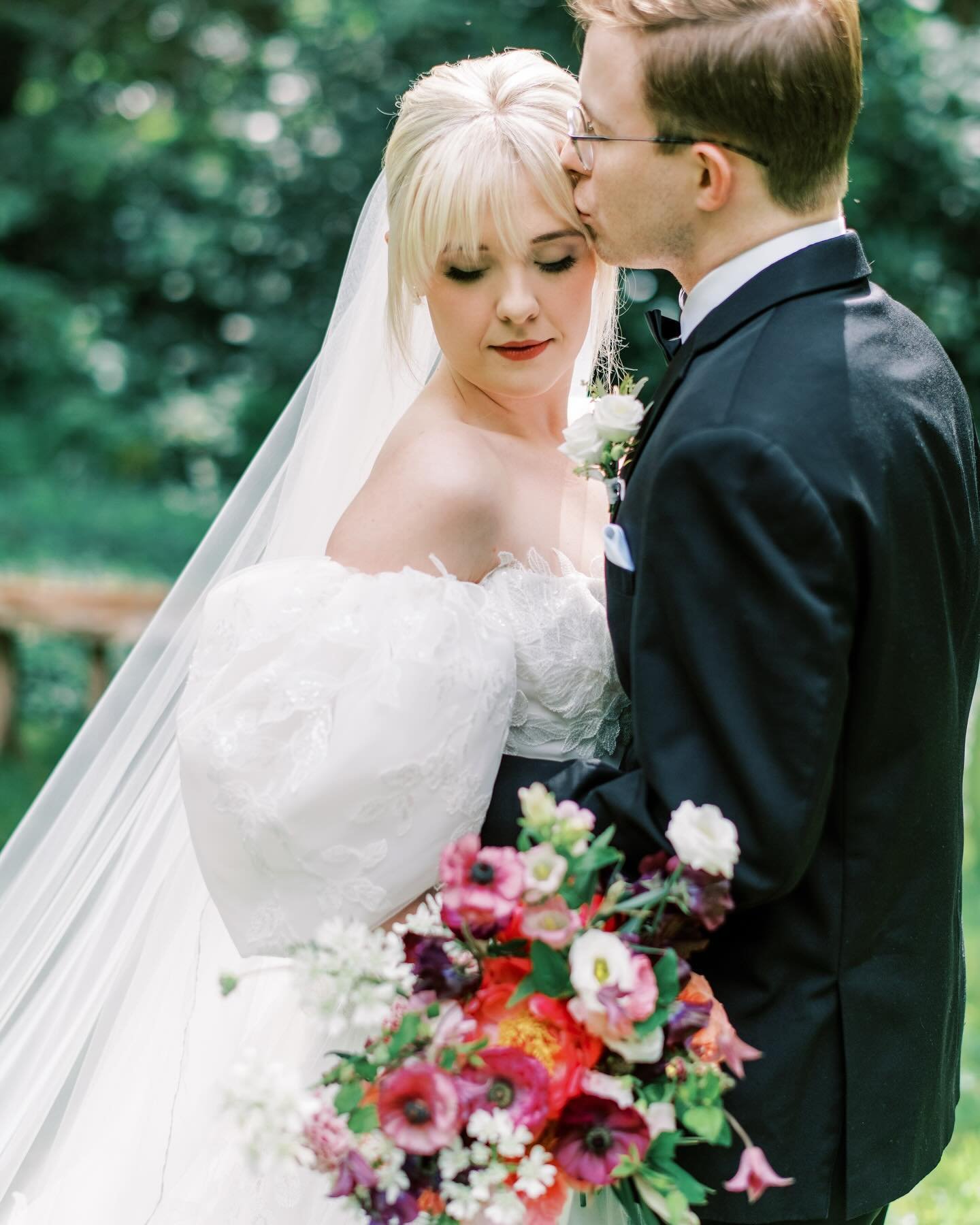 First off, look how radiant 🤍A &amp; G🤍 are! We love that they love a bold color palette that beautifully sings with the season and pops against the fresh greens of spring in the mountains of North Carolina! 

Photographer: @meghanrose_photography 