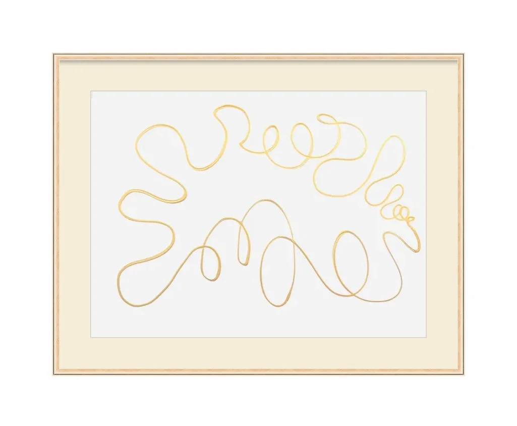 abstract gold on white paper