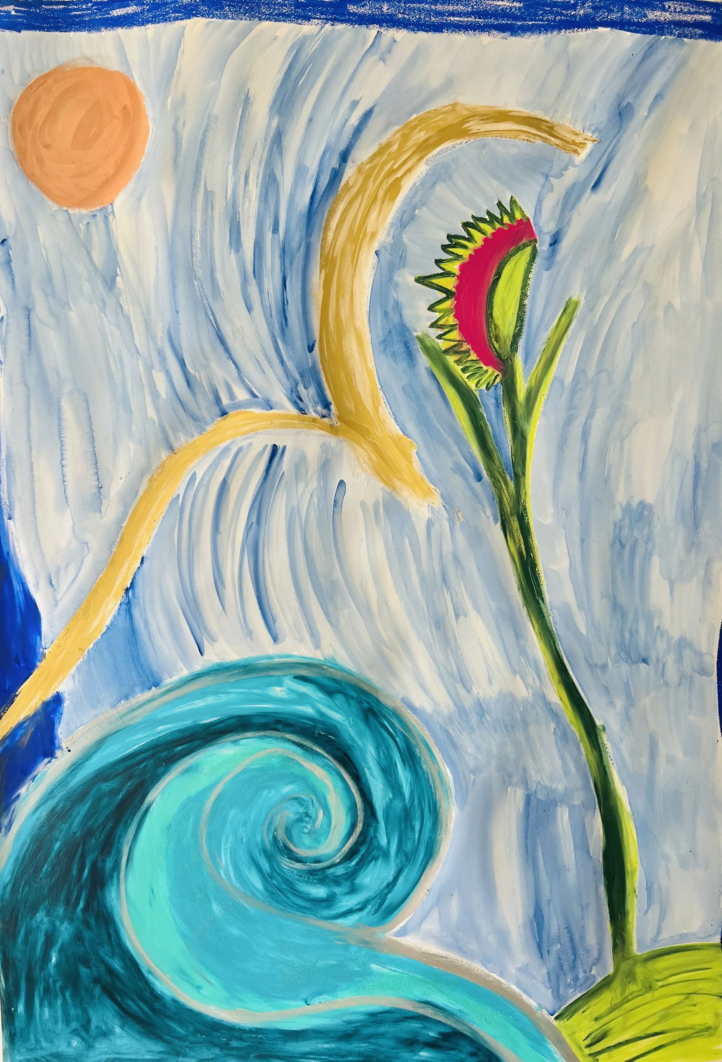 turquoise and green abstract art