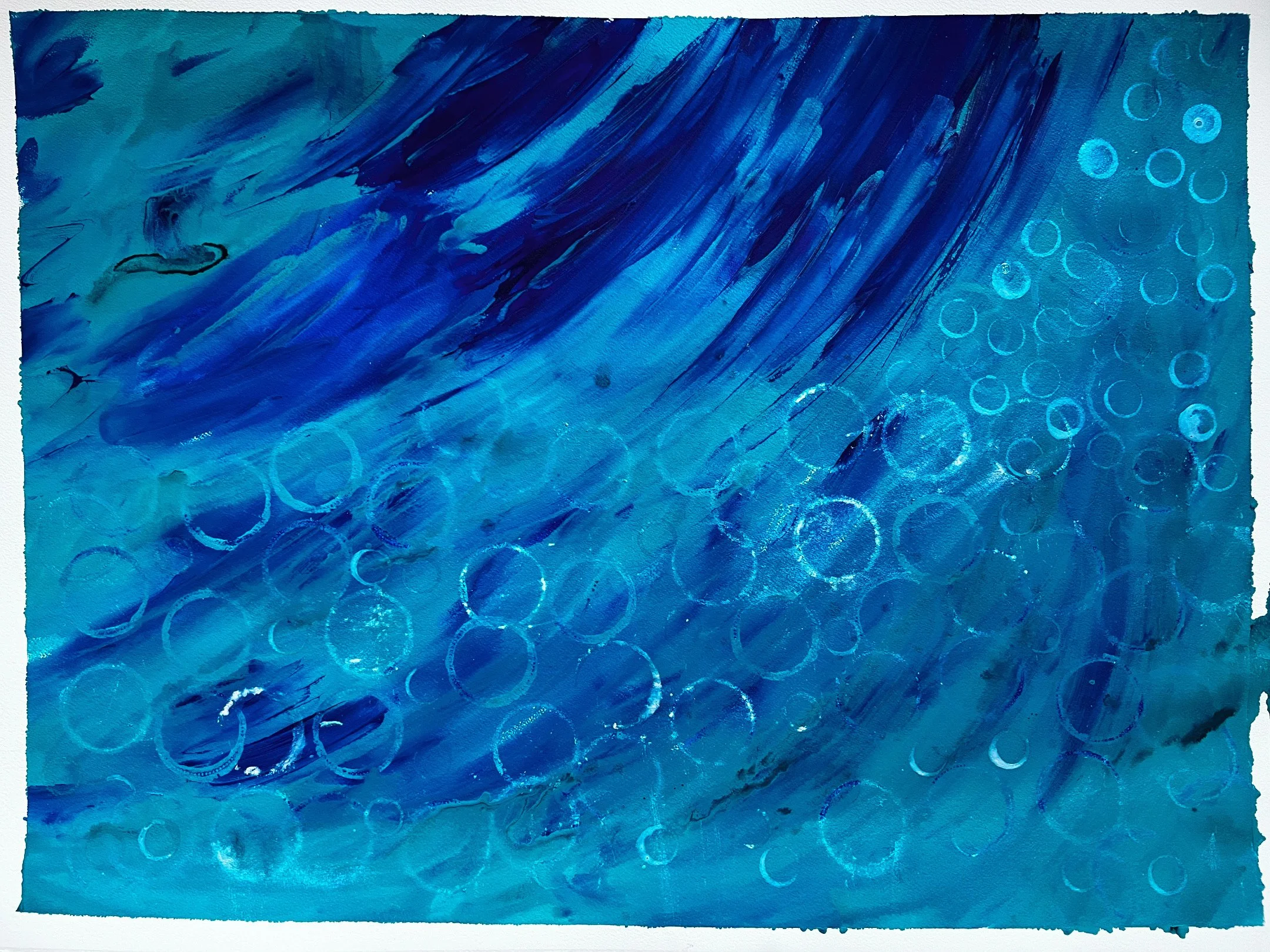 blue abstract painting