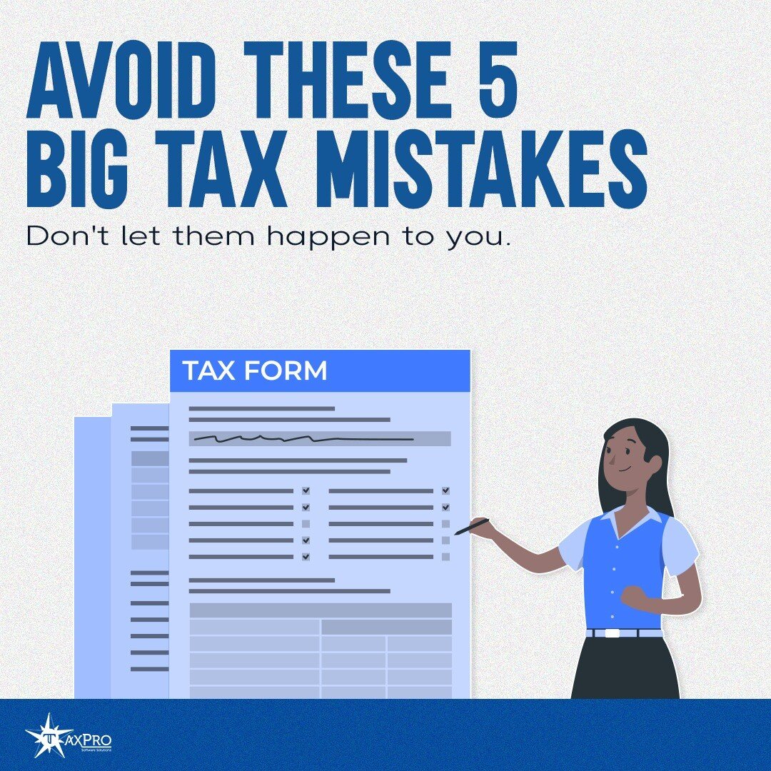 Here are five big tax mistakes that you can easily avoid.💯

✅Not paying estimated taxes.
✅Not noticing revised version of tax documents.
✅Not taking advantage of tax-deferred retirement programs.
✅Inadvertently withdrawing funds from retirement plan
