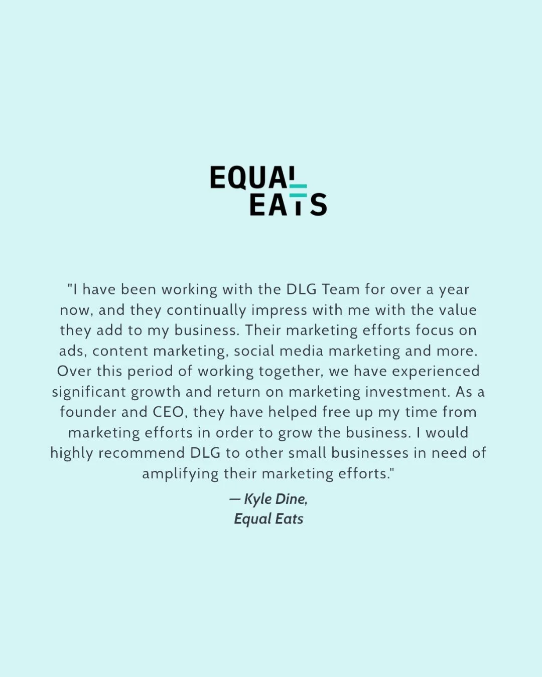 Over the past year, @equal_eats worked closely with Launch Lab&rsquo;s DLG team to strengthen their marketing efforts, from ads and content to social media and strategy.⁠
⁠
The result?⁠
⁠
More focus, measurable growth, and time back for the founder t