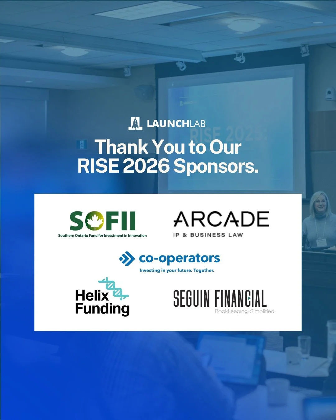 The RISE Pitch Event wouldn't happen without the support of our incredible sponsors!

Thank you to SOFII, Nicholas Dettinger &ndash; @co_operators , Helix Funding, and @@seguinfinancial al for believing in Eastern Ontario's next generation of founder