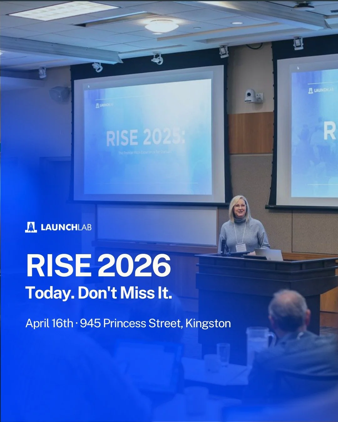 Today's the day.

Join us at 945 Princess Street in Kingston, from 1 - 4h30 PM. Come meet the founders, the investors, and the ideas that are shaping Eastern Ontario's future.

Last chance. Link in bio!

#LaunchLab #RISE2026 #StartupPitch #EasternOnt