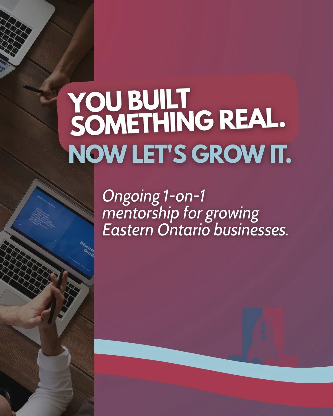 A lot of business support is designed for the very beginning. But what about when you are past the idea stage and ready to scale?

That is exactly what the Amplify program is built for.

Amplify pairs growing Eastern Ontario businesses with dedicated