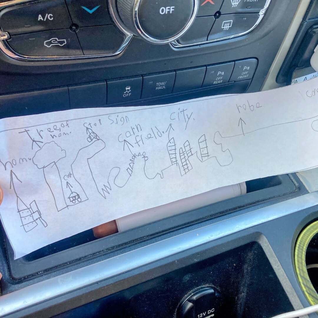 &ldquo;Uh oh! That&rsquo;s not going to help him very much!&rdquo; My 6 y/o declared this after seeing this picture my husband sent. You see, the 6 y/o drew this &ldquo;map&rdquo; for Jack before he headed out on a 2-week business trip. Jack, wanting