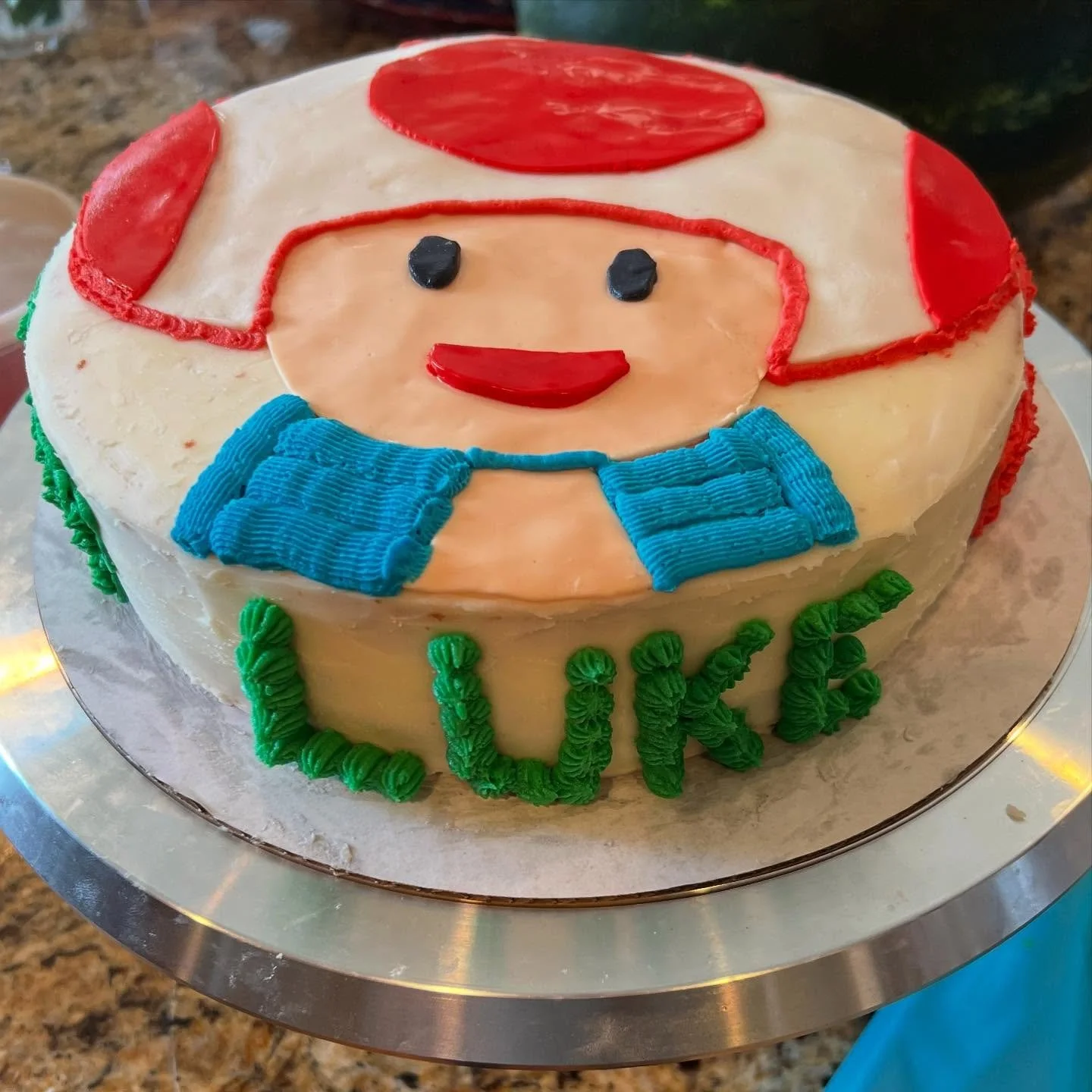 It&rsquo;s the time of year when I bust out some limited cake decorating skills and make birthday cakes for my boys as they request. For Lukes&rsquo;s 8th he wanted Toad from Super Mario. Not to hard with the right prep - which looks like finding the