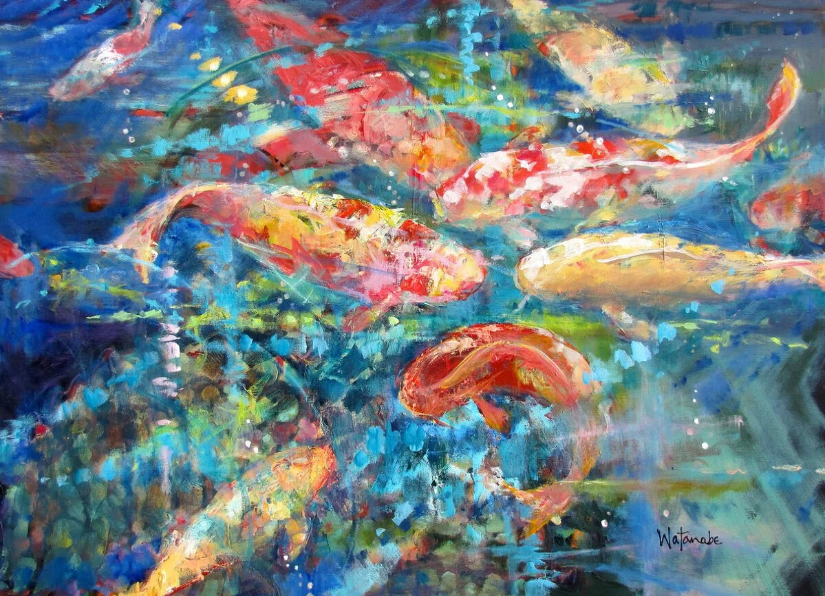 Wat's Fish Placemat - Carole Rae Watanabe