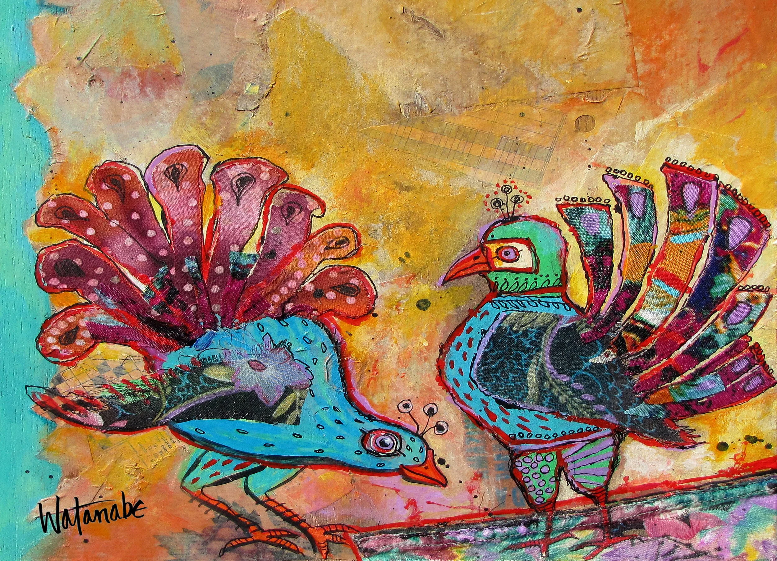 Peacock Esprit Placemat - Carole Watanabe