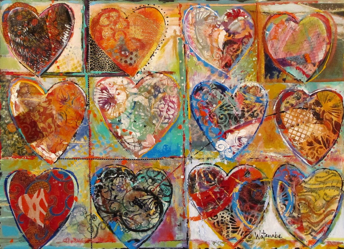 Art is Love Hearts Placemat - Carole Watanabe (Copy)