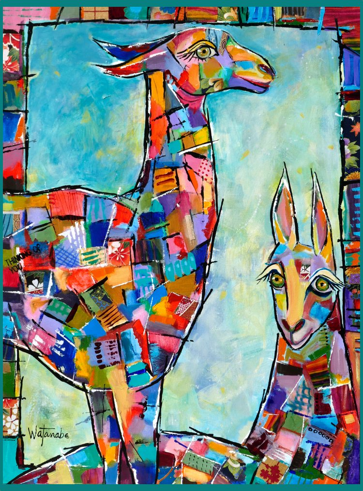 LLama // Outdoor vinyl art banner with grommets