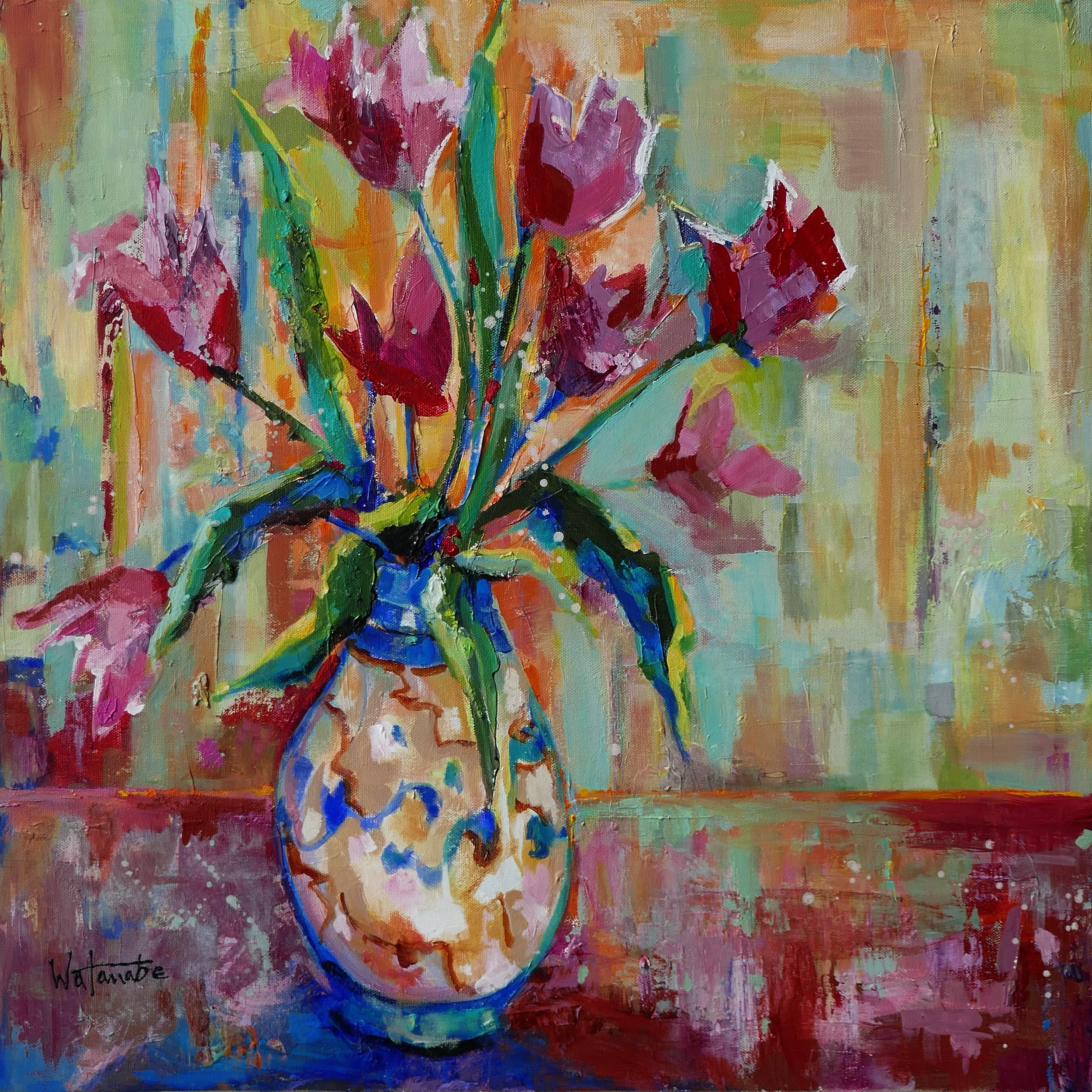 Flower Poem Original Art — Carole Rae Watanabe