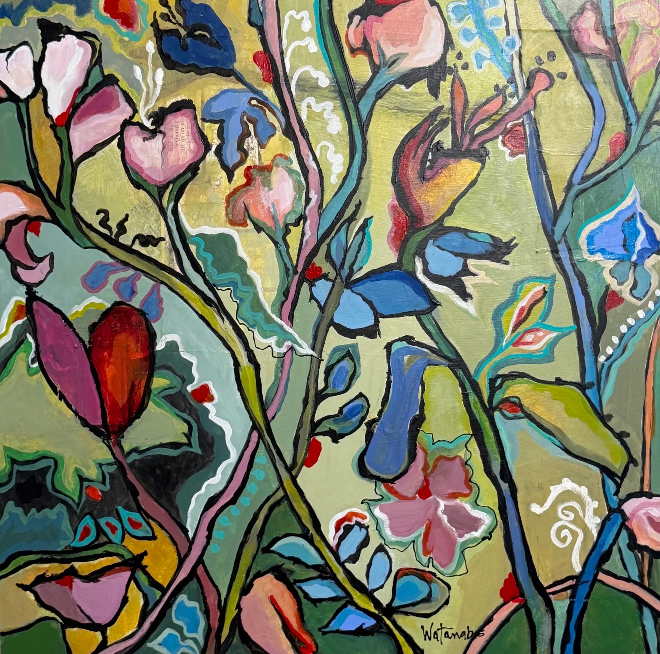 Laughing Flowers, 24x24, $850
