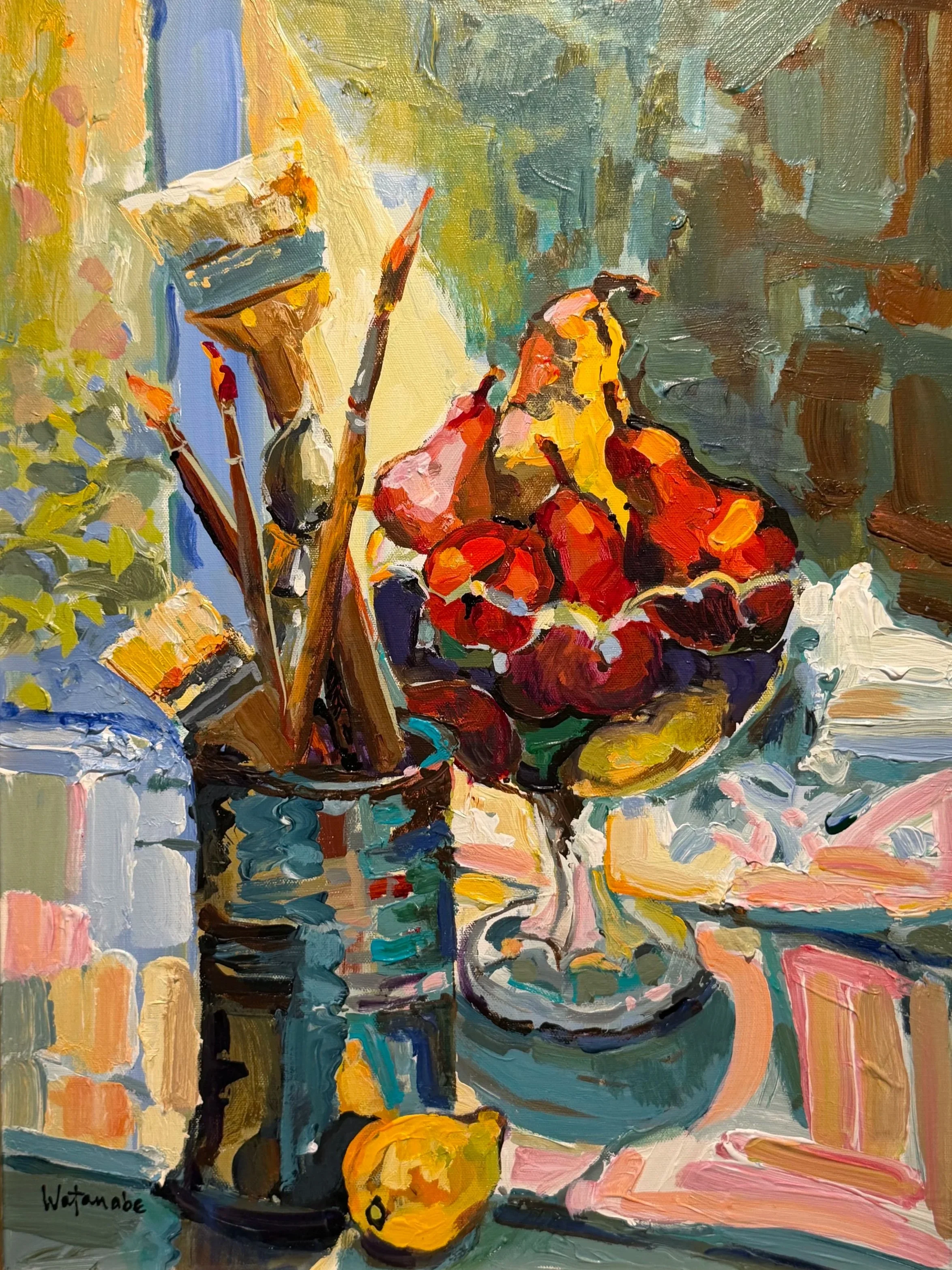 Carnival of Pears (framed) 24x18, $900