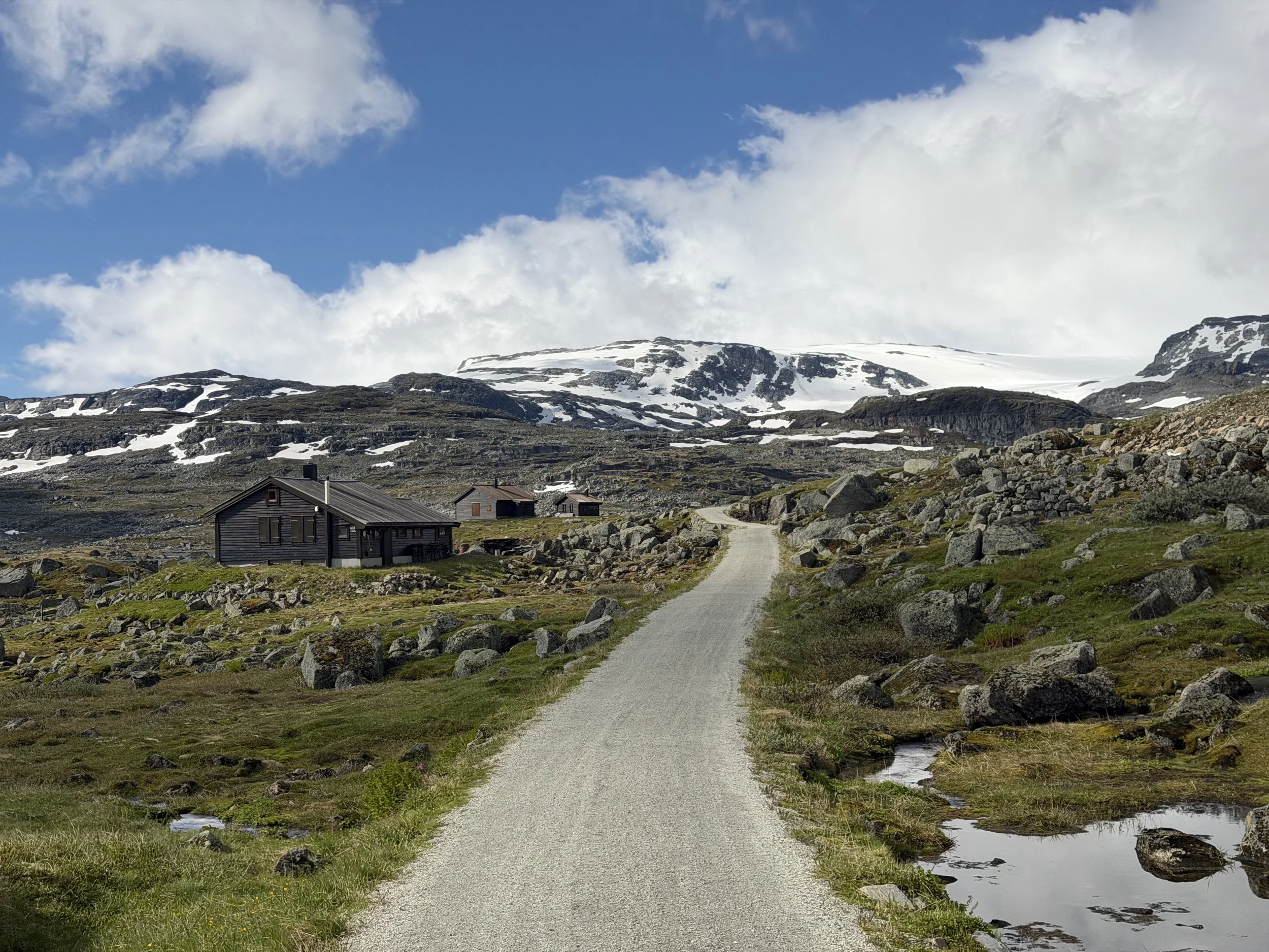 Snowy mountains of Rallarvegen