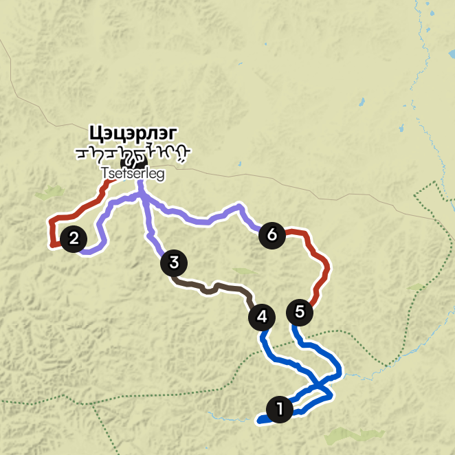 Mongolia bikepacking route