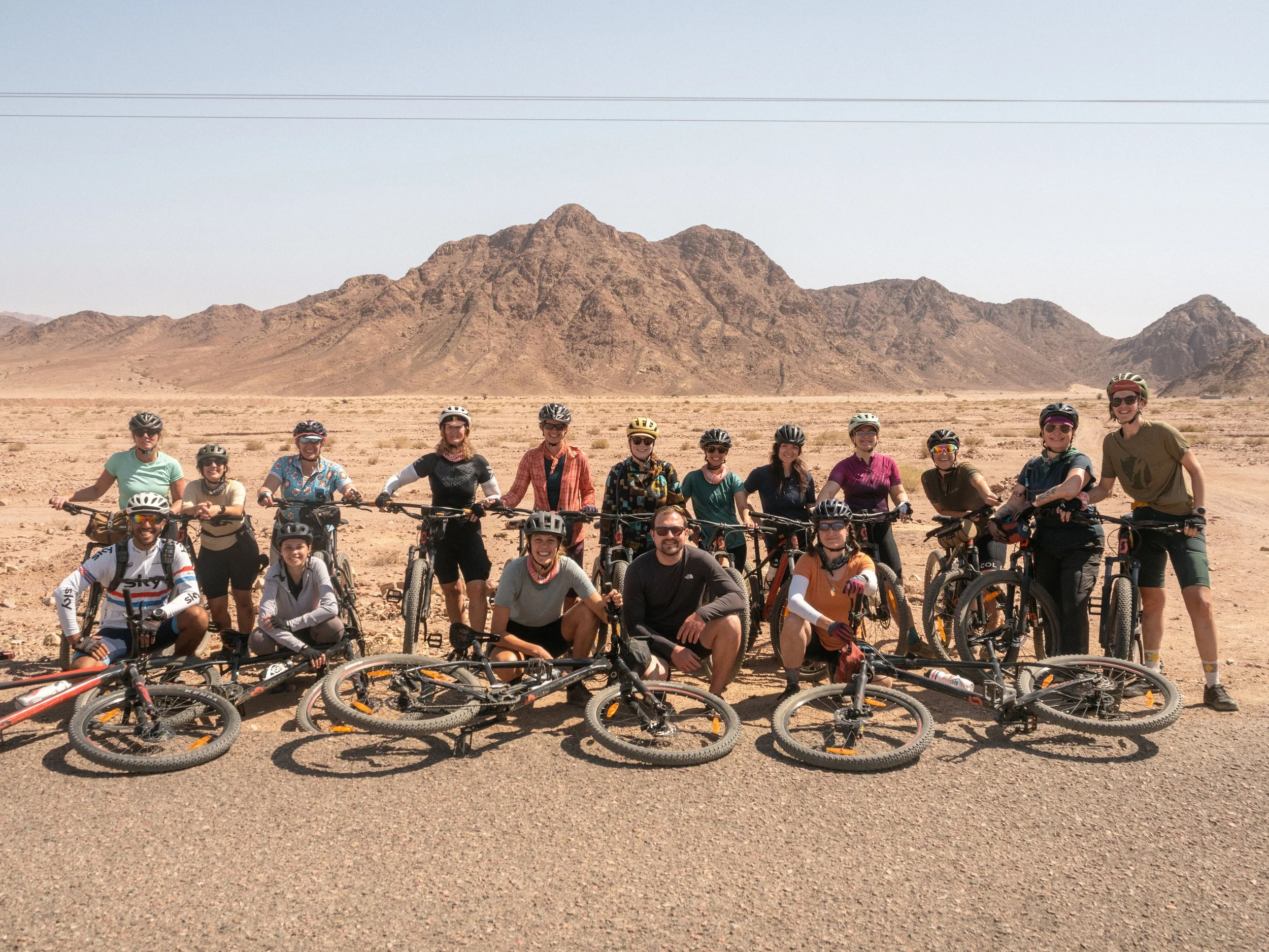 female cyclists in Jordan